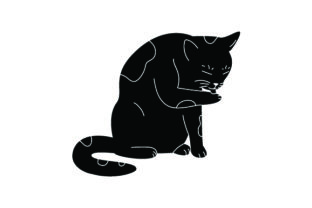 Black Cat Licking Itself Embroidery Design Review
