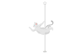 Cat Pole Dancing Embroidery Design Review