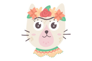 Cat with Flower Crown Embroidery Design Review