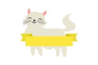 Fluffy Cat with Blank Banner Embroidery Design Review