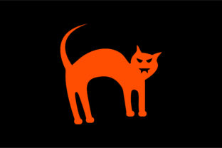 Halloween Cat Flat Vector Icon Review