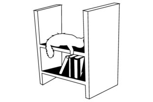 Silhouette Cat on Bookshelf Embroidery Design Review