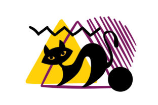 Spooky Cat Abstract Print Art Style Review