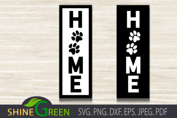 Vertical Sign HOME Cat Paws Review for Embroidery Projects
